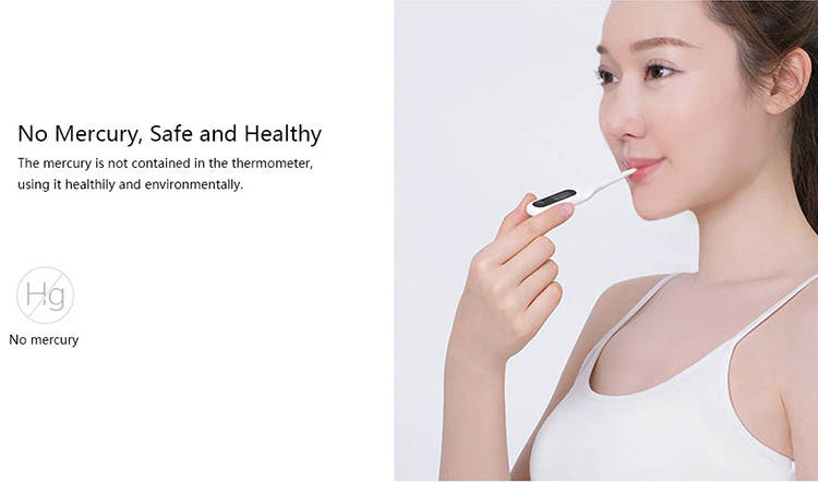 Original Xiaomi MiaoMiaoCe Medical Electronic Thermometer Portable Mouth Oxter Intelligent LCD Screen No Mercury Healthy White