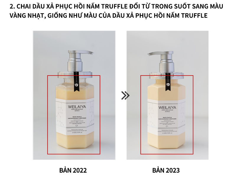 Dầu gội xả phục hồi đa tầng nấm Truffle Weilaiya hương nước hoa -chăm sóc toàn diện, giúp da đầu trở lại trạng thái khỏe khoắn và trẻ trung - tặng kèm ví da bò cao cấp