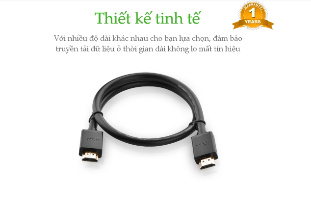 Cáp HDMI Ugreen HD104 10110 (10m) - Đen - Hàng Chính Hãng - Hàng Chính Hãng