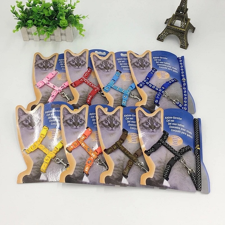 Dây dắt mèo hoạt hình siêu dễ thương màu ngẫu nhiên Xudapet
