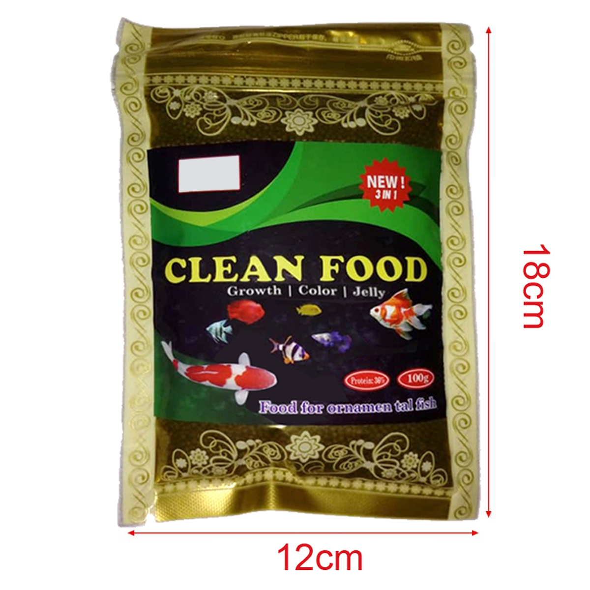 2 Gói Thức Ăn Cá Cảnh, cám Cá Koi hạt nhỡ 3mm (Cho cá size 8cm trở lên) - Nhanh lên size, lên màu, tăng cường sức đề kháng 500Gr