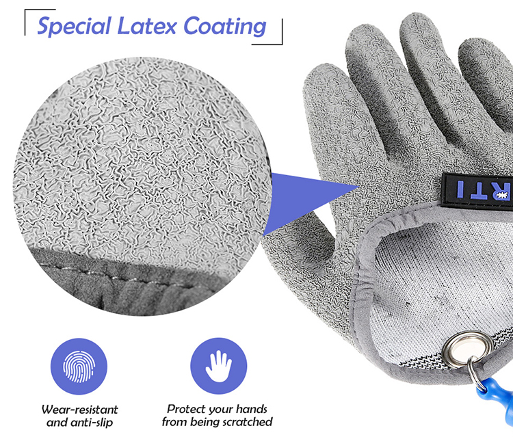 1pc Fishing Glove with Magnet Release Fisherman Professional Catch Fish Gloves with Magnetic Hooks Hunting Glove L Left Hand