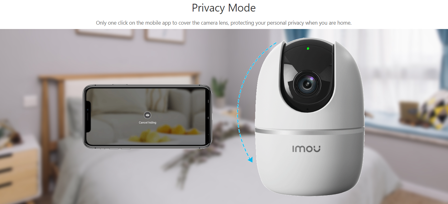 Camera IMOU A1, Camera Xoay 360, AI Phát hiện người, màng trập riêng tư 2MP - Hàng Chính Hãng