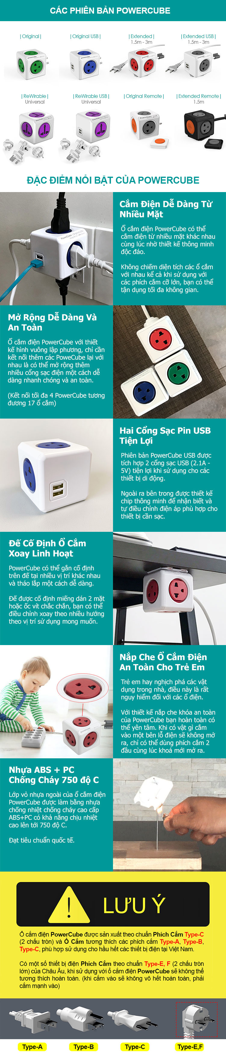 Ổ Cắm Điện Không Dây Kèm Cổng Sạc USB Allocacoc - Màu Ngẫu Nhiên