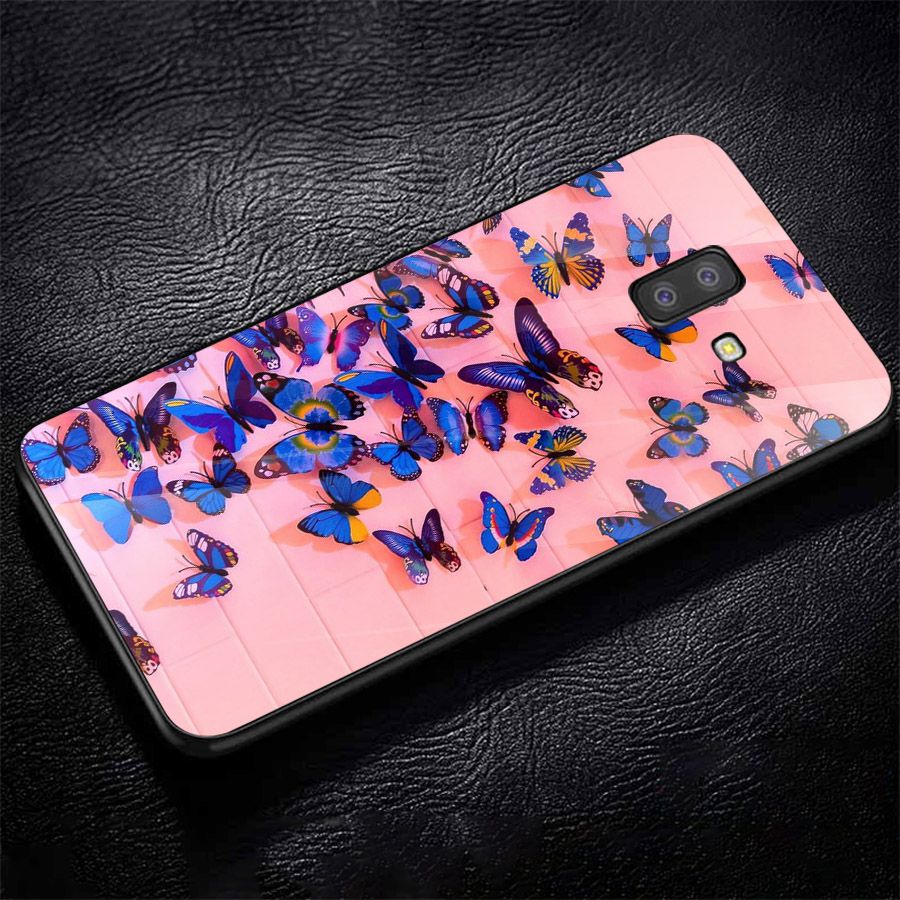 Ốp kính cường lực cho điện thoại Samsung Galaxy J4 - J6 - J6 PLUS - J6 PRIME - J8 - bướm đẹp MS ANH031