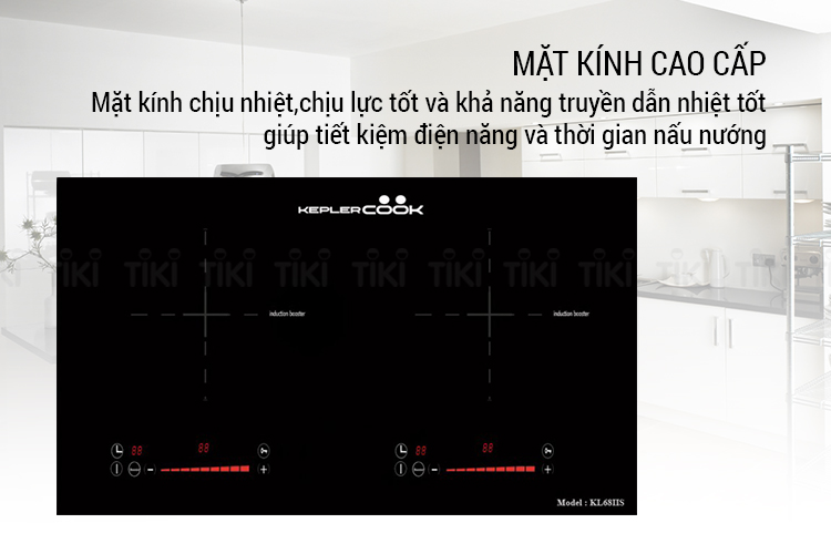 Bếp Âm Từ Đôi Kepler Cook KL68IIS (73cm - 4000W) - Hàng Chính Hãng