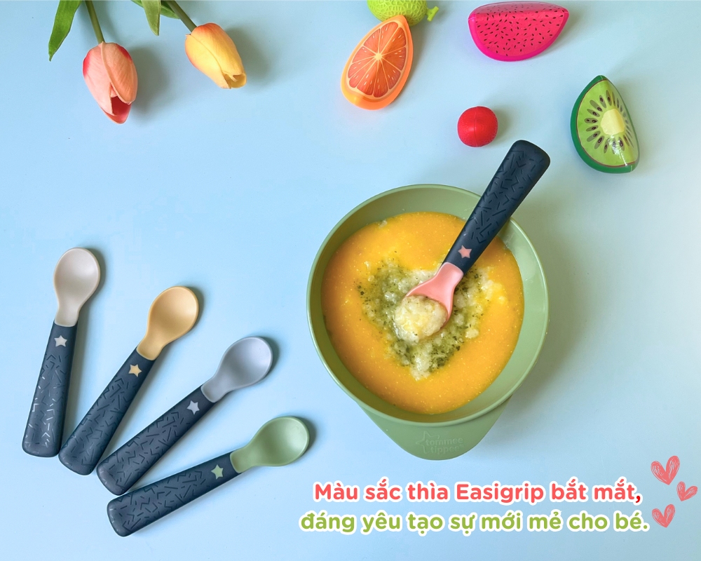 Thìa Tập Ăn Tommee Tippee Easigrip, Dành Cho Bé Từ 6 Tháng - Set 5 Thìa, Tách Lẻ (Giao Màu Ngẫu Nhiên)