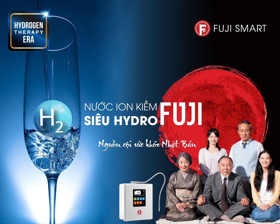 Nước ion kiềm siêu Hydro Fuji là bí quyết sống khỏe mạnh và trường thọ của người Nhật