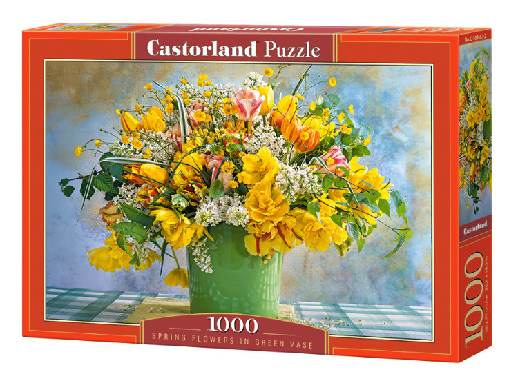 Xếp hình puzzle Spring Flowers in Green Vase 1000 mảnh CASTORLAND C1045672