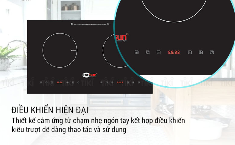 Bếp Âm Từ Đôi Bigsun BEH-2I (73cm) - Hàng Chính Hãng