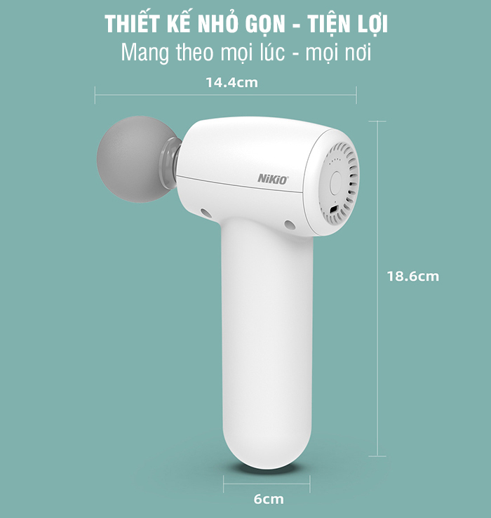 Súng massage cầm tay 7 đầu Mini Nikio NK-175