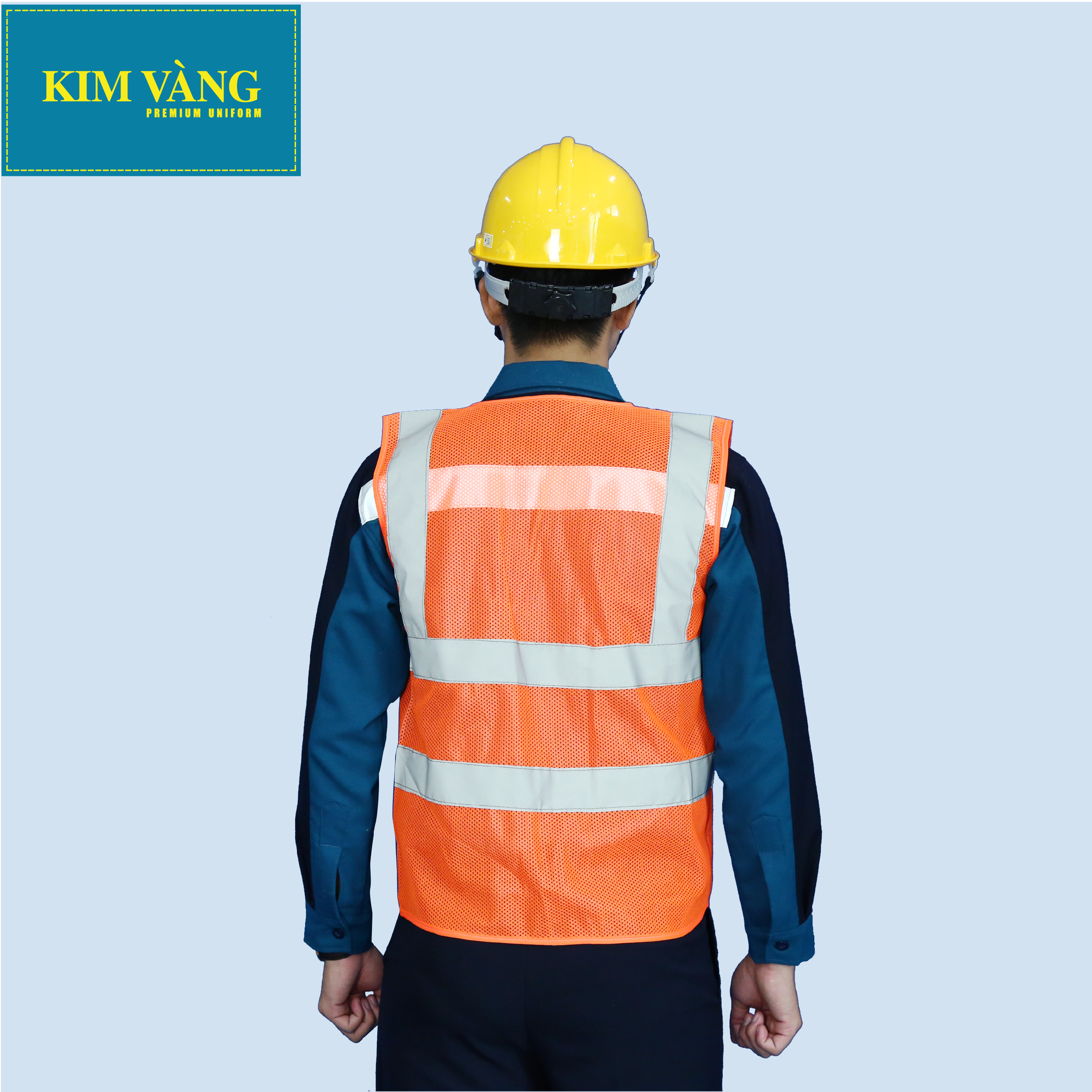 [KIM VÀNG] Áo ghile lưới công nhân, công trình đồng phục bảo hộ lao động chất liệu lưới phối phản quang 3M cao cấp - Phản quang xám