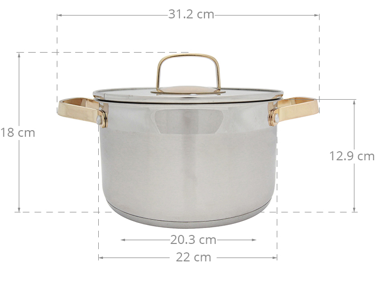 Nồi Inox 3 Đáy Kangaroo KG159 - 22cm