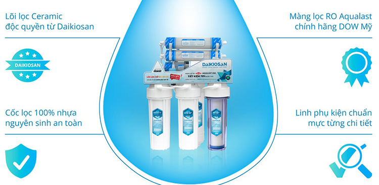 Máy Lọc Nước RO Nóng Nguội Daikiosan DSW-42210H