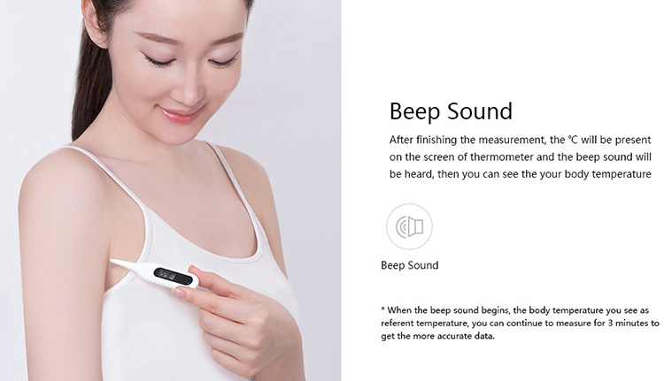 Original Xiaomi MiaoMiaoCe Medical Electronic Thermometer Portable Mouth Oxter Intelligent LCD Screen No Mercury Healthy White