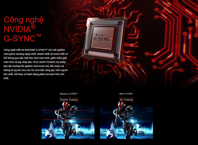 Màn Hình Game Cong ASUS ROG Swift PG348Q 34 inch 2K Ultra Wide (2048 x 1080) 5ms 100Hz G-Syns IPS - Hàng Chính Hãng