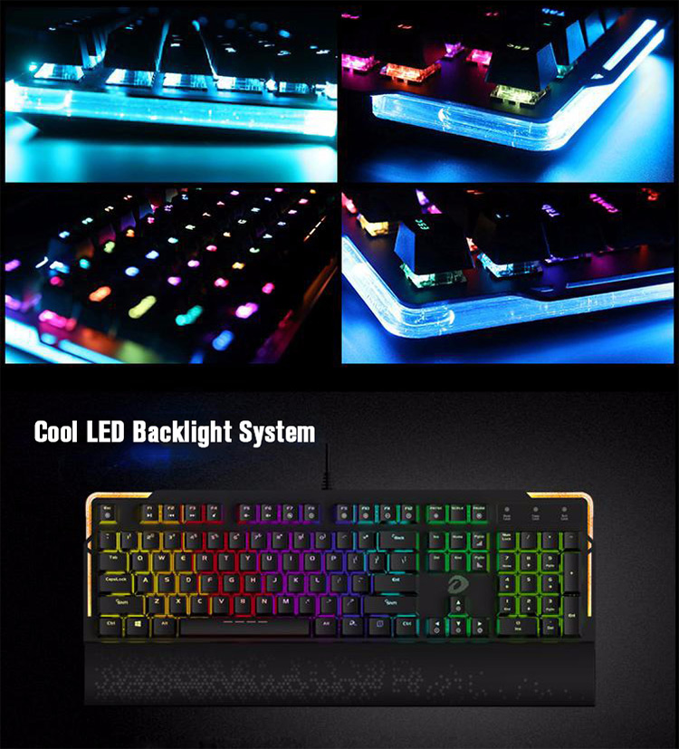 Bàn Phím Cơ Có Dây DareU EK815 Multi LED Color Fullsize - Hàng Chính Hãng