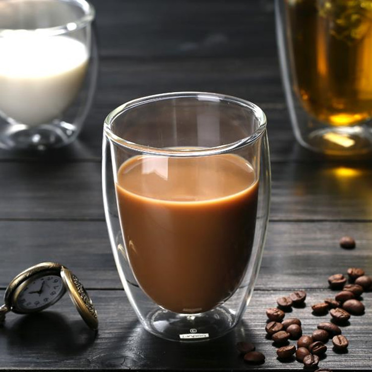 Cốc Thủy Tinh Hai Lớp Cách Nhiệt Ly Đựng Cà Phê Trà Trang Nhã