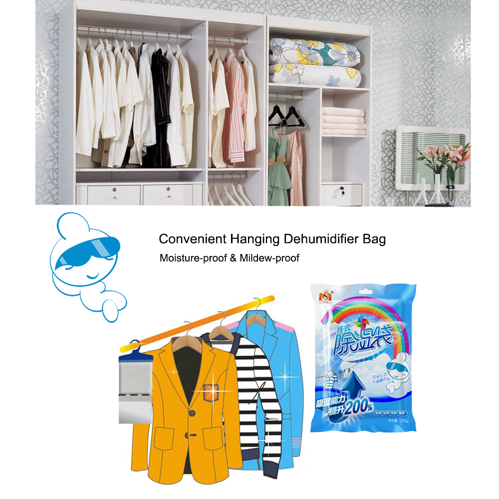 Moisture-proof Mould-proof Deodorizing Desiccant Moisture Absorber Scented Hanging Dehumidifier Bag Wardrobe Closet