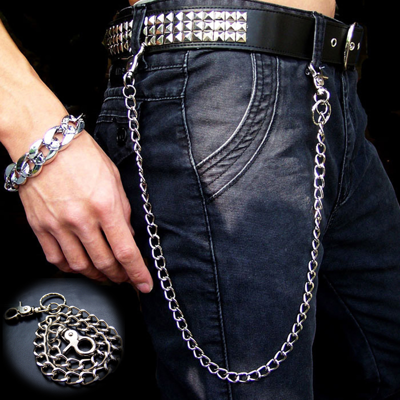 Dây xích đeo quần V.5 (Màu Bạc Dài 62 cm)