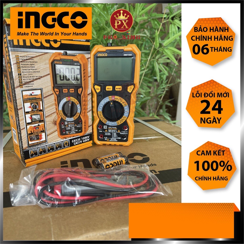 Đồng hồ đo điện vạn năng INGCO DM7502-DM200