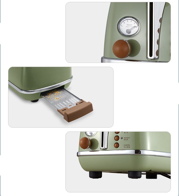 Italy Delonghi CTO2003 (cream white) toaster bread machine toast driver toast machine home stainless steel dust cover Italy Delonghi CTO2003 (cream white) toaster bread machine toast driver toast machine home stainless steel dust cover