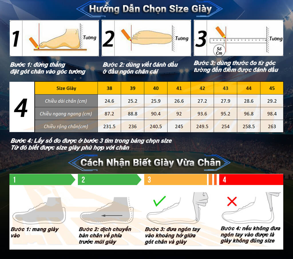 Hướng dẫn chọn size