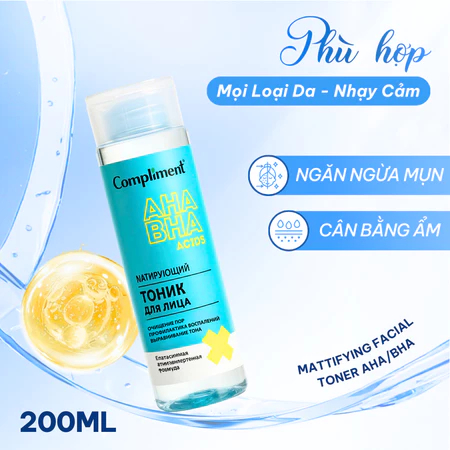 Toner Compliment No Problem Salicylic Acid Làm Sạch Da Kiềm Dầu Giảm Mụn 200ml