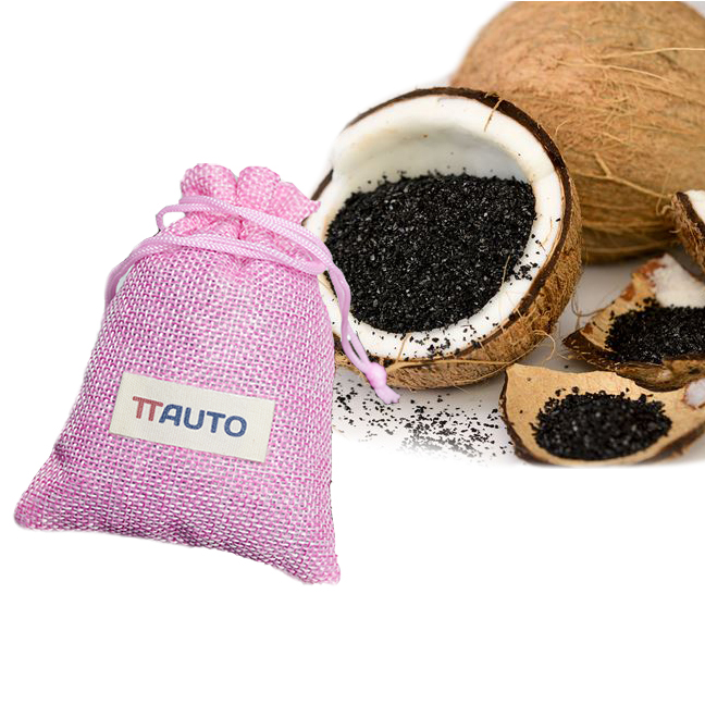 Túi than hoạt tính TTAUTO 100% từ gáo dừa Bến Tre khử mùi diệt khuẩn trên ô tô, tủ đồ, phòng tắm - Túi 300 Gram