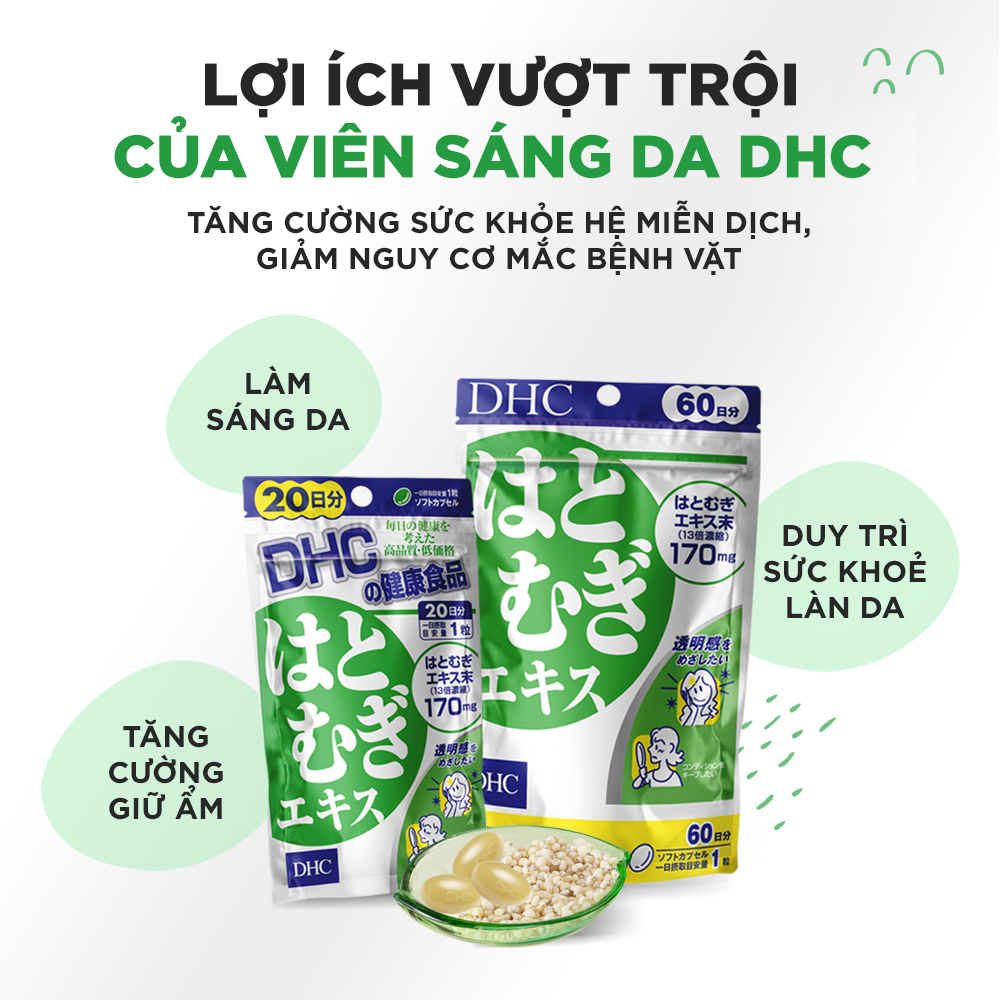 Viên Uống Trắng da DHC Nhật Bản Adlay Extract