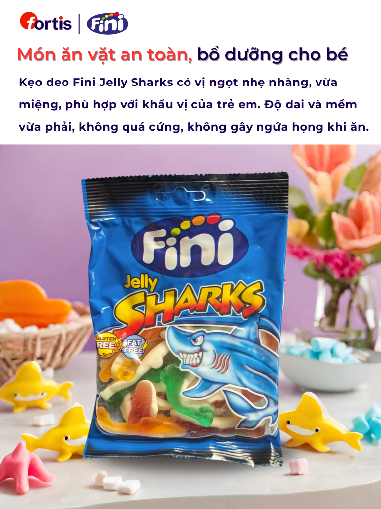 Kẹo dẻo Fini Jelly Sharks 90g