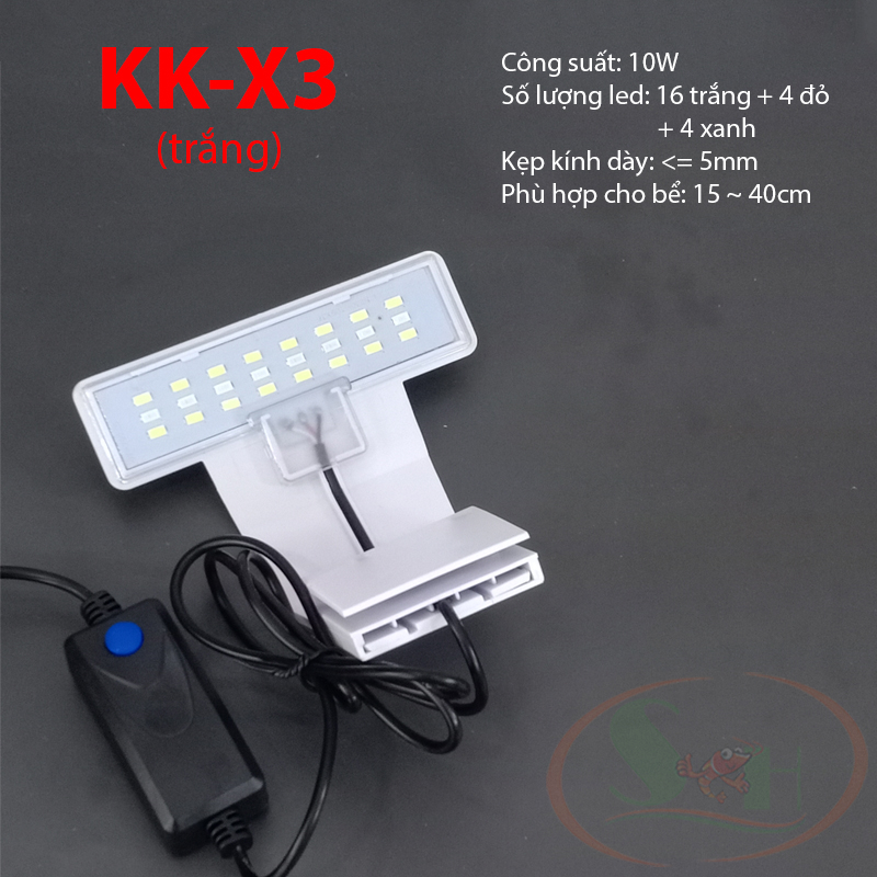 Đèn led kẹp KaoKui X3 Ultrathin Clamping Light mini bể cá tép thủy sinh
