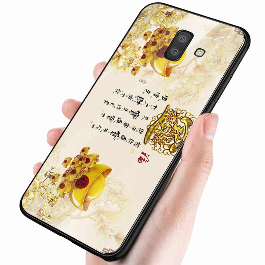 Ốp kính cường lực cho điện thoại Samsung Galaxy J8 - thần tài kim MS TTKIM044