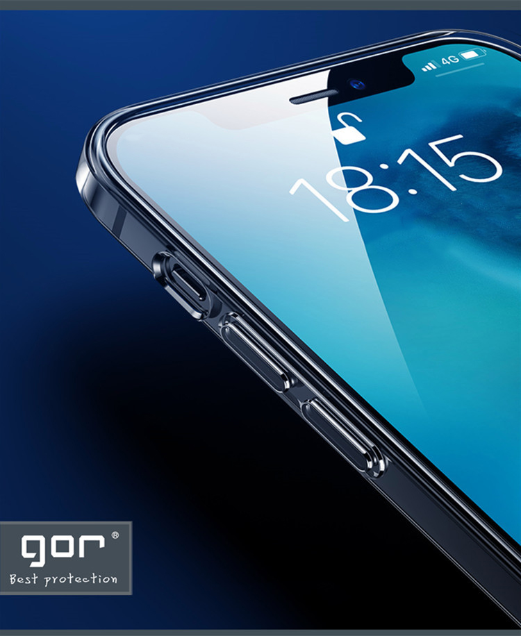 Ốp Lưng Silicon TPU trong suốt GOR cho iPhone 12 Mini / 12 / 12 Pro / 12 Pro Max - Hàng Nhập Khẩu