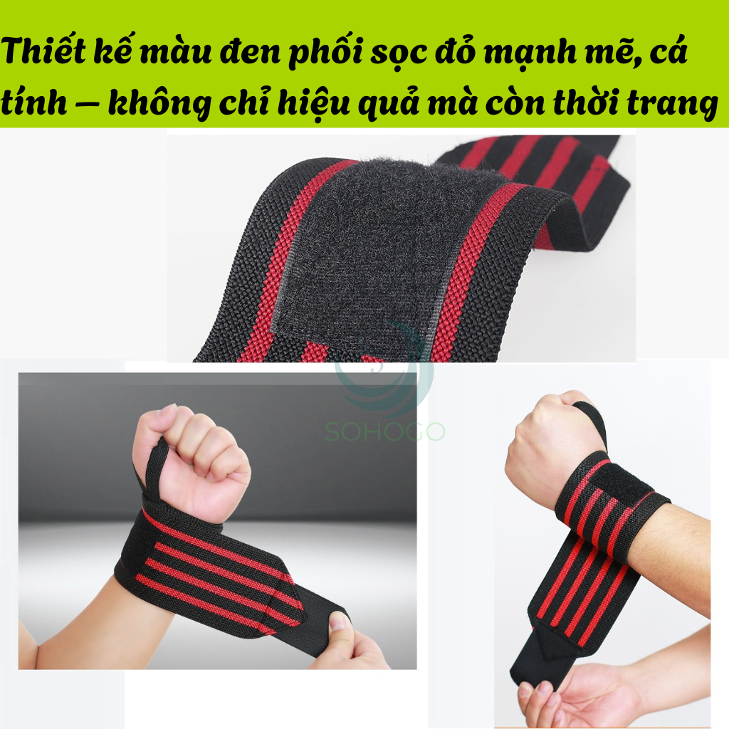 Bộ 2 Dây Quấn Cổ Tay Tập Gym Chống Trượt- Dây Hỗ Trợ Cổ Tay Khi Tập Tạ – Tập Lưng 2 Dây- Set 2 Đai Quấn Cổ Tay Chống Mỏi Khi Tập Thể Hình- Dây Quấn Tay Gym Tăng Lực Kéo – Bảo Vệ Cổ Tay 2 Cái– Co Giãn, Chống Trượt