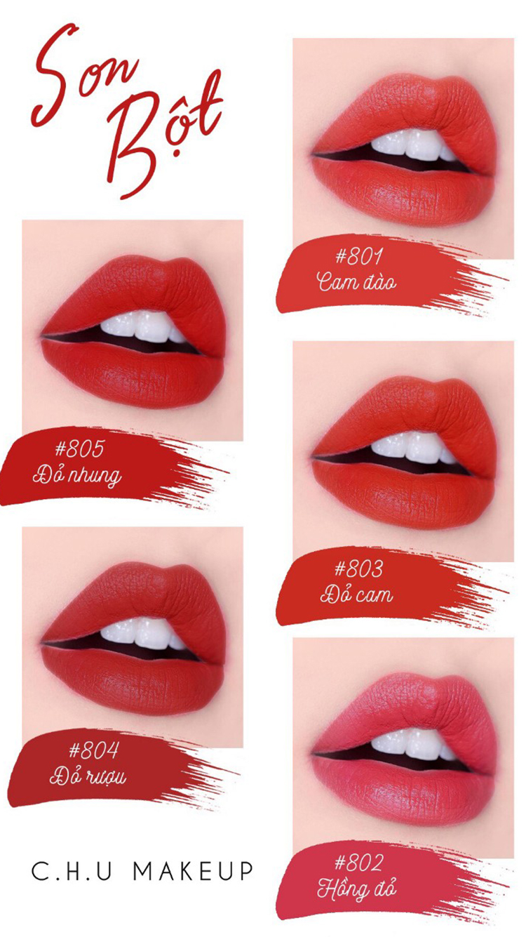 Son Môi Dạng Bột CHU LIPSTICK 35g - Tặng Kèm Túi Và Son Dưỡng