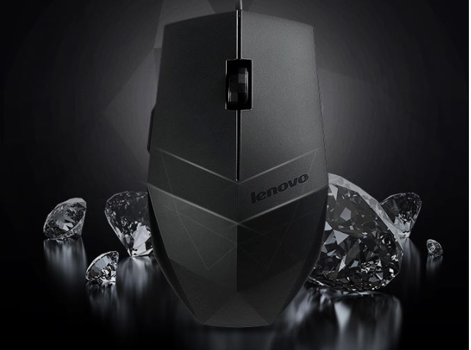 Chuột Có Dây Hình Dạng Kim Cương Lenovo (MAD) M300 - Đen
