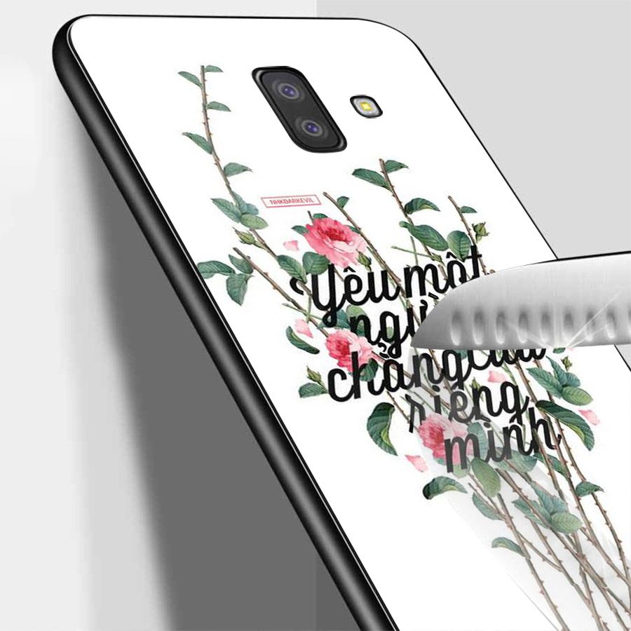 Ốp kính cường lực dành cho điện thoại Samsung Galaxy J4 - J6 - J6 PLUS/J6 PRIME - J8 - lời trích - tâm trạng - tam007