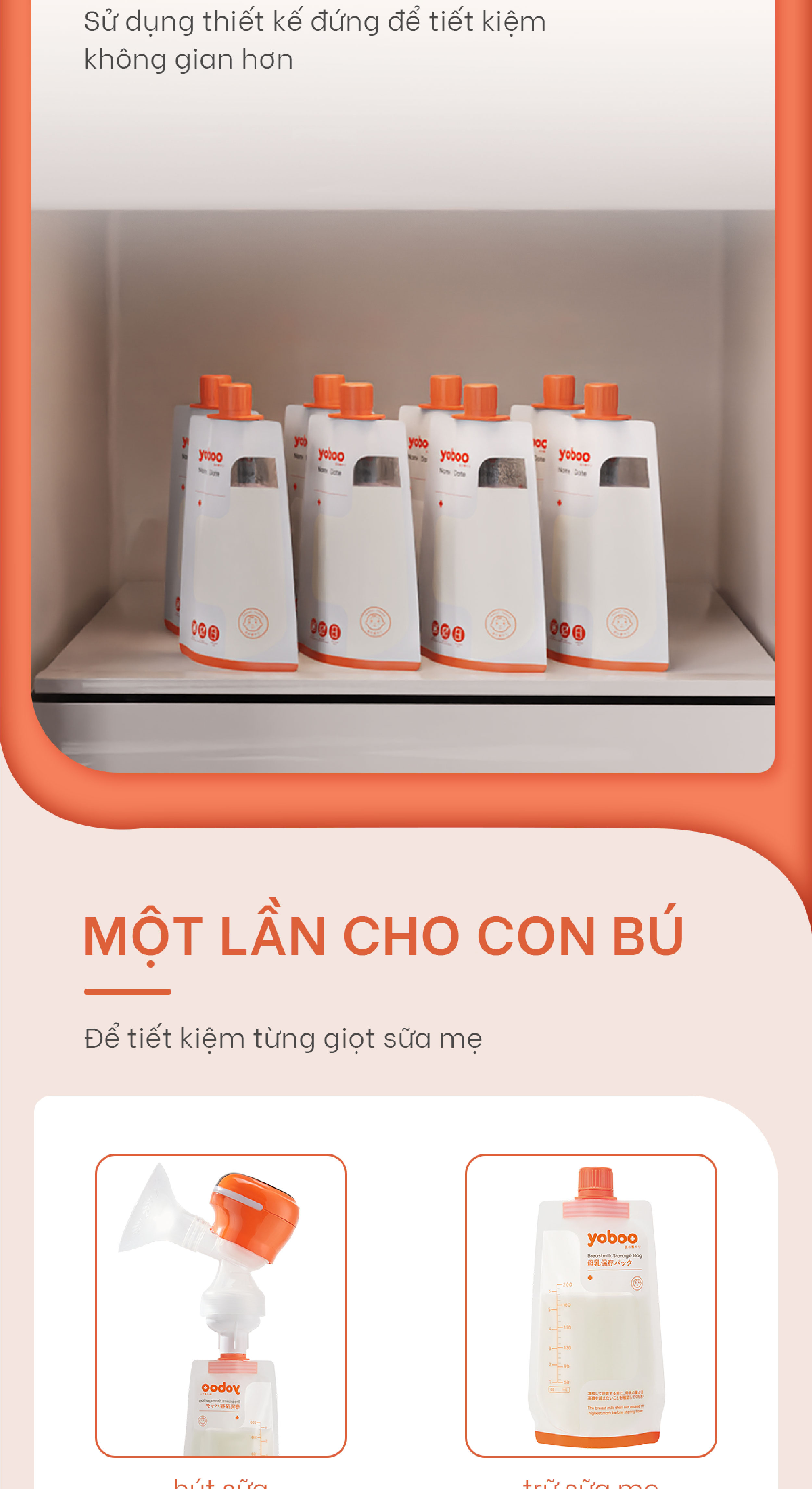 combo 3 hộp túi trữ sữa mẹ nút vặn 200ml yoboo (90 túi) 5