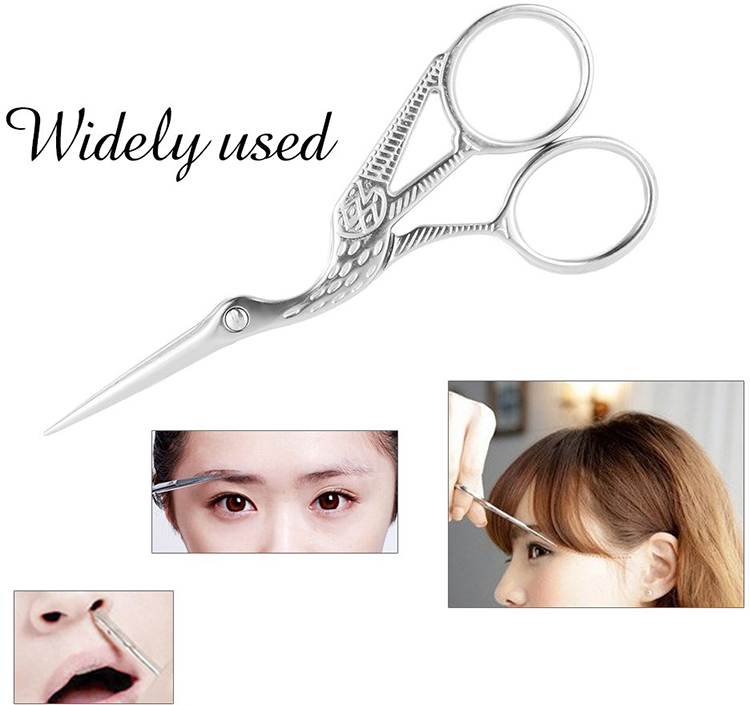 Stainless Steel Stork Scissor Makeup Sewing Scissor DIY Sharp Tip Scissor Crafting Tool Small Shear