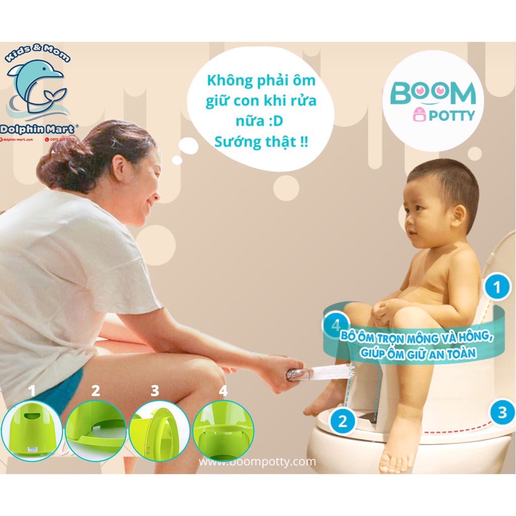 Bô cho bé ,Bô Boom Potty vệ sinh cho bé từ 7 tháng (8.5KG) đến 4 tuổi 2