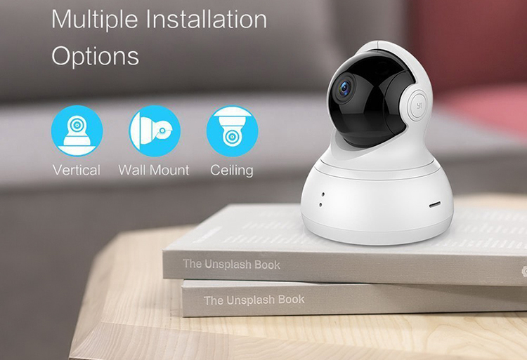 Combo Camera Quan sát Yi Dome HD 720P 360 Độ Quốc Tế + Thẻ Nhớ  - Hàng Chính Hãng