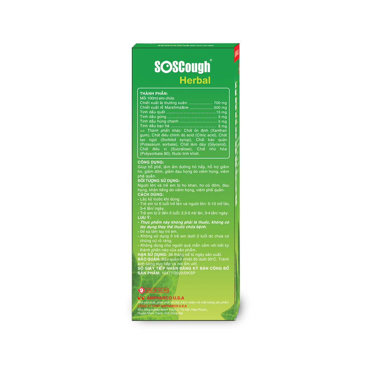 Thực phẩm bảo vệ sức khỏe SOSCOUGH HERBAL