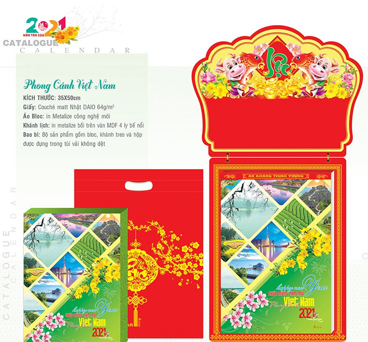 Lịch Bloc Gia Vũ Siêu Siêu Đại (35x50 cm) - Phong Cảnh Việt Nam