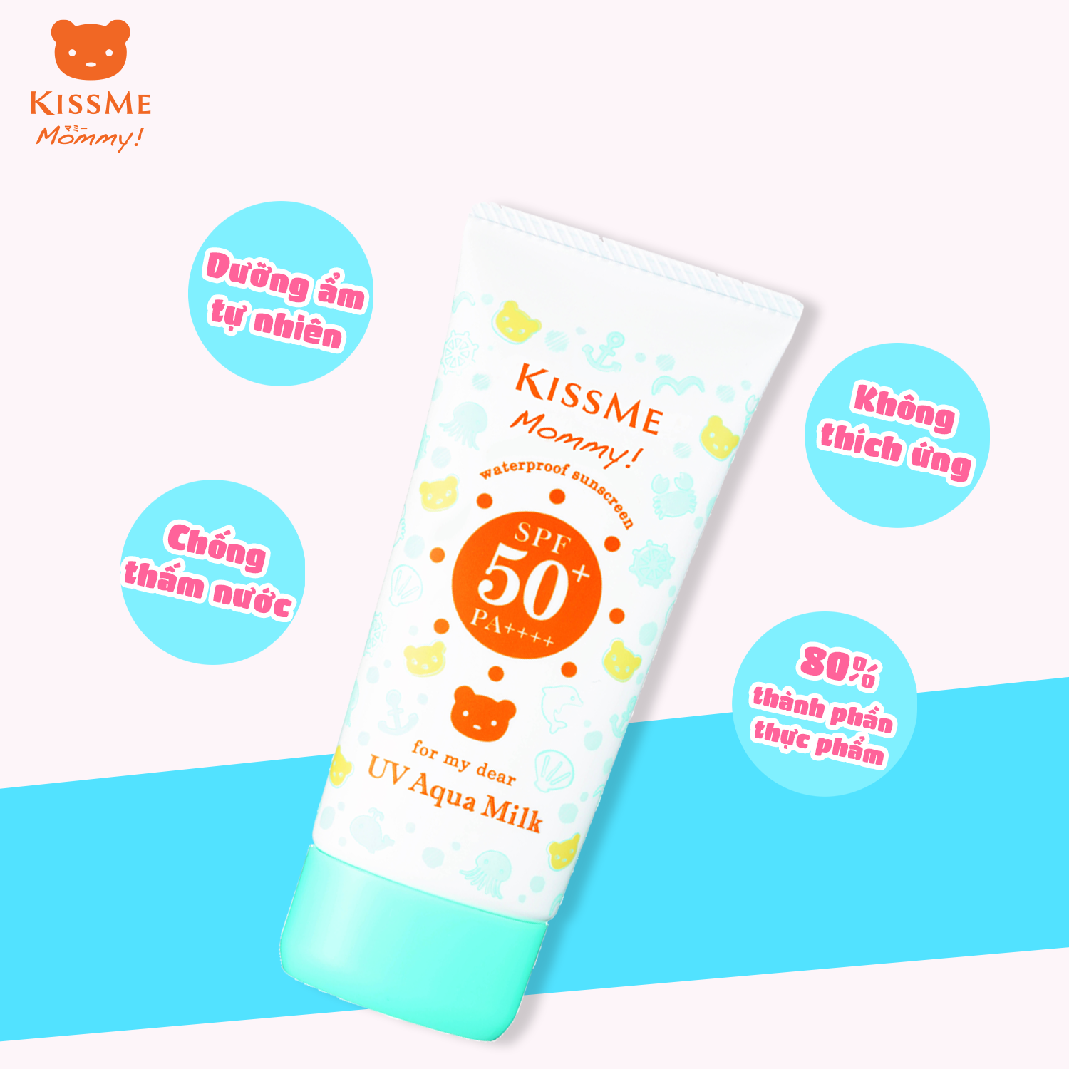 Sữa Chống Nắng Dành Cho Bé Từ 06 Tháng Tuổi Và Làn Da Nhạy Cảm Kissme Mommy 50 G