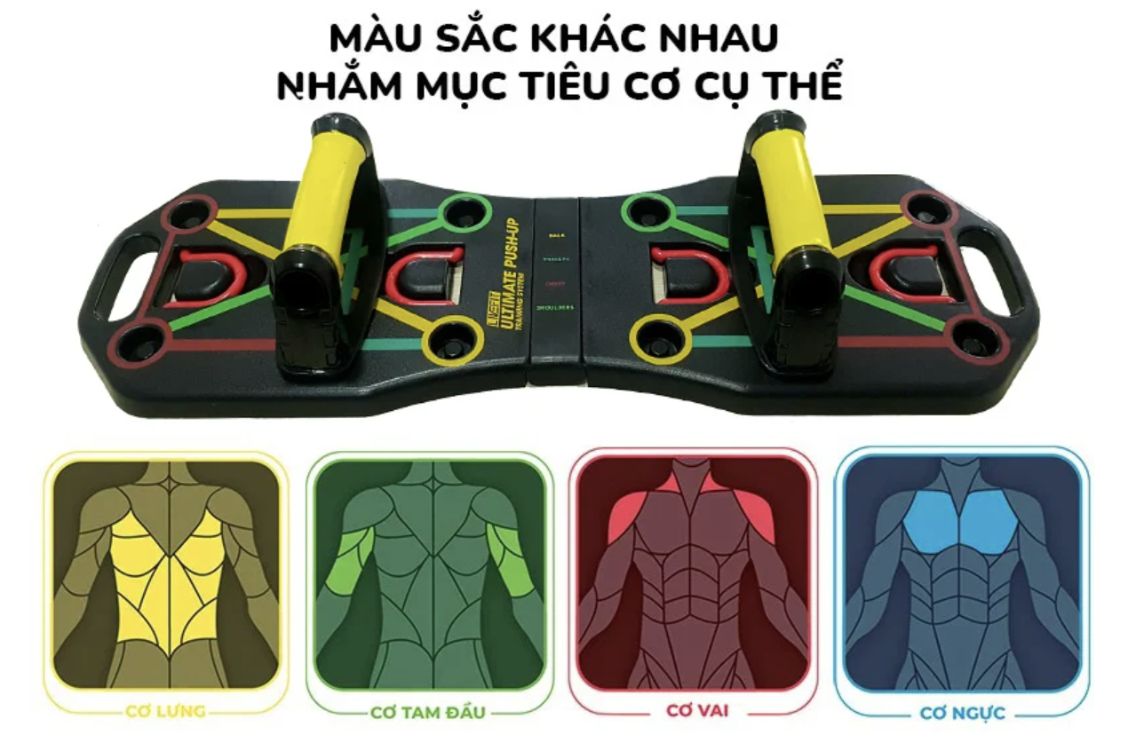 Bộ dụng cụ hít đất và tập luyện thể thao chuyên nghiệp LiveFit 18 trong 1