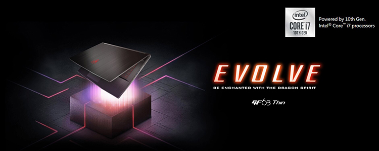 Laptop MSI GF63 Thin 10SCSR-077VN (Core i7-10750H/ 8GB DDR4 2666MHz/ 512GB SSD M.2 PCIE/ GTX 1650Ti 4GB/ 15.6 FHD IPS 120Hz/ Win 10) - Hàng Chính Hãng