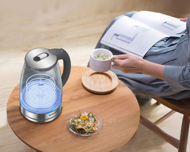 Aux (AUX) electric kettle fast pot high borosilicate glass electric kettle HX-A6260 electric kettle 1.8L