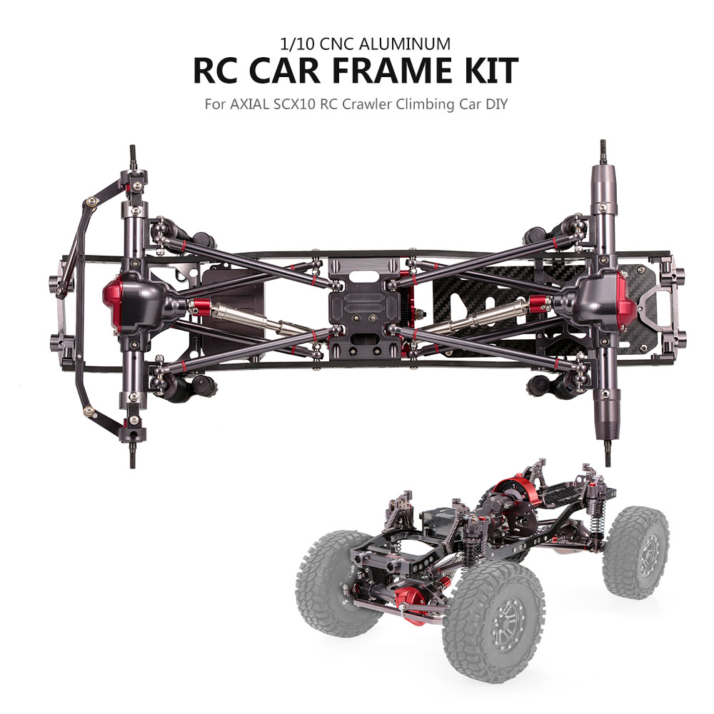 Bộ Khung Xe Bằng Nhôm CNC Cho Xe Leo Núi Bánh Xích SCX10 Bộ Khung Xe Bằng Nhôm CNC Cho Xe Leo Núi Bánh Xích SCX10
