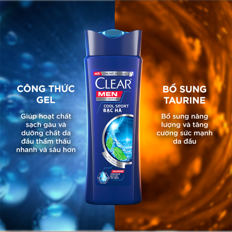 Dầu Gội Sạch Gàu Clear Men Cool Sport Bạc Hà (650g)